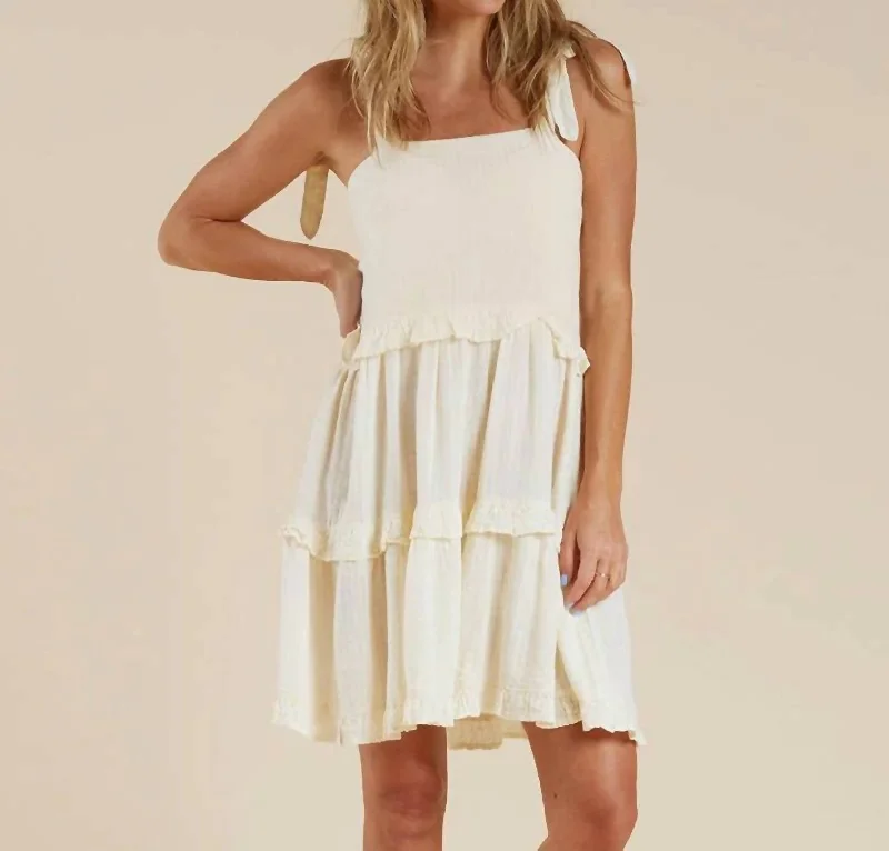 Ruffle Dress In Ivory