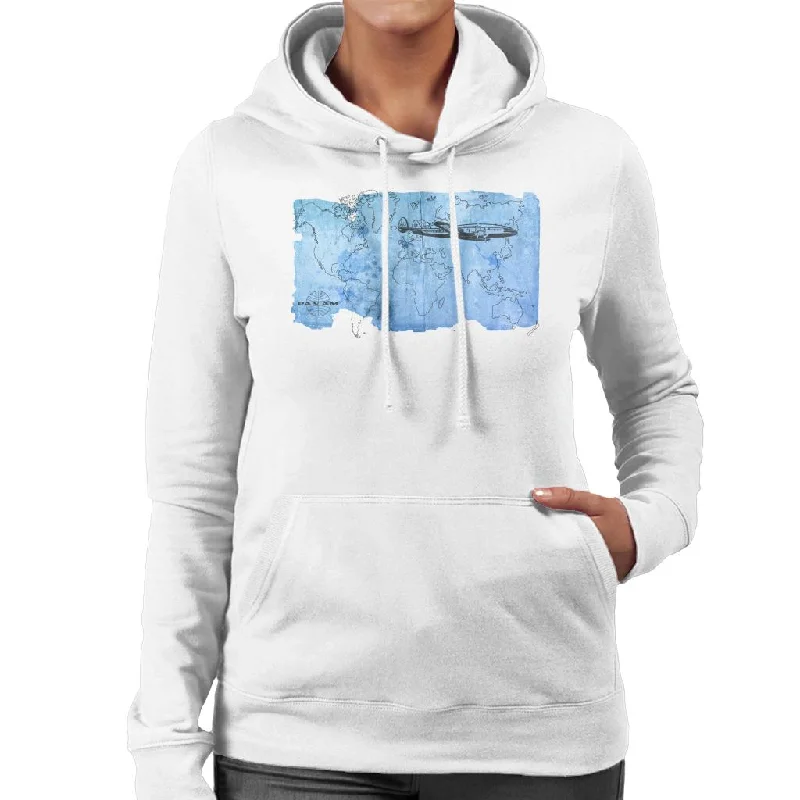 Pan Am World Map Women's Hooded Sweatshirt