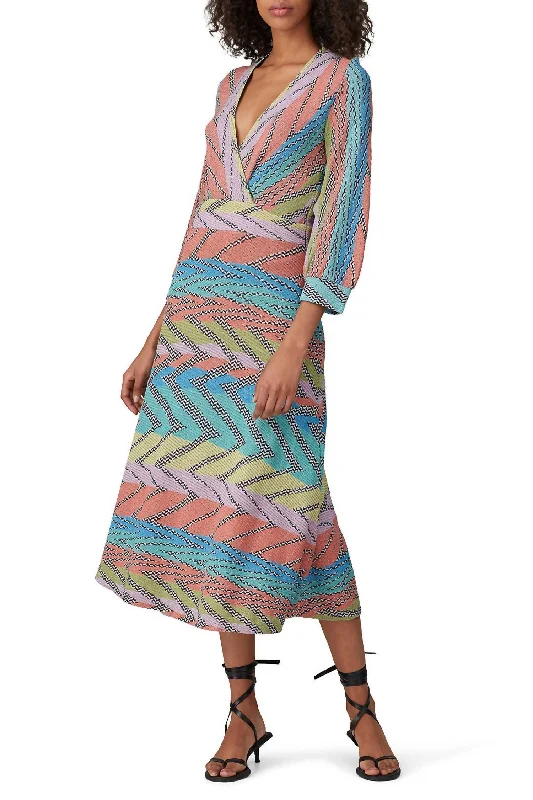 Zigzag Dress In Multicolored