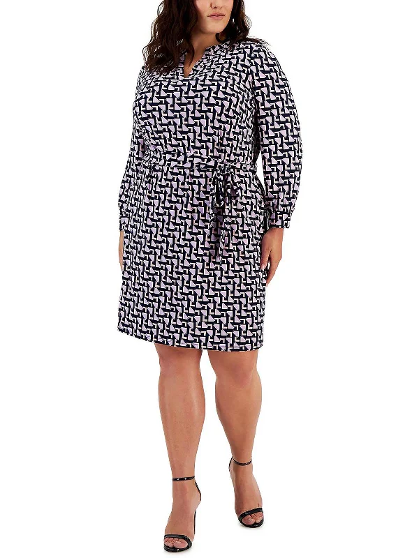 Plus Womens Party Short Shirtdress