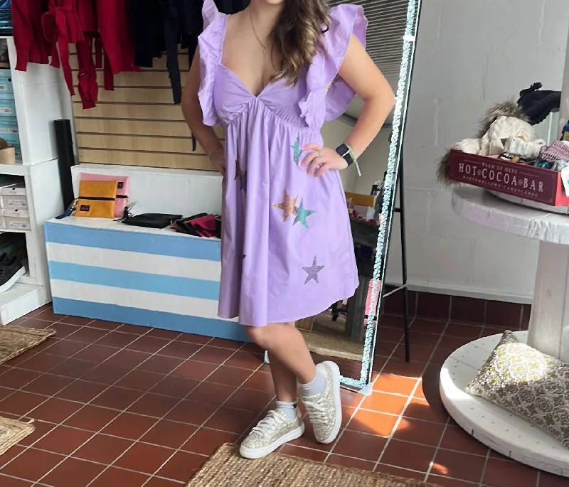 Star Dress In Lavender