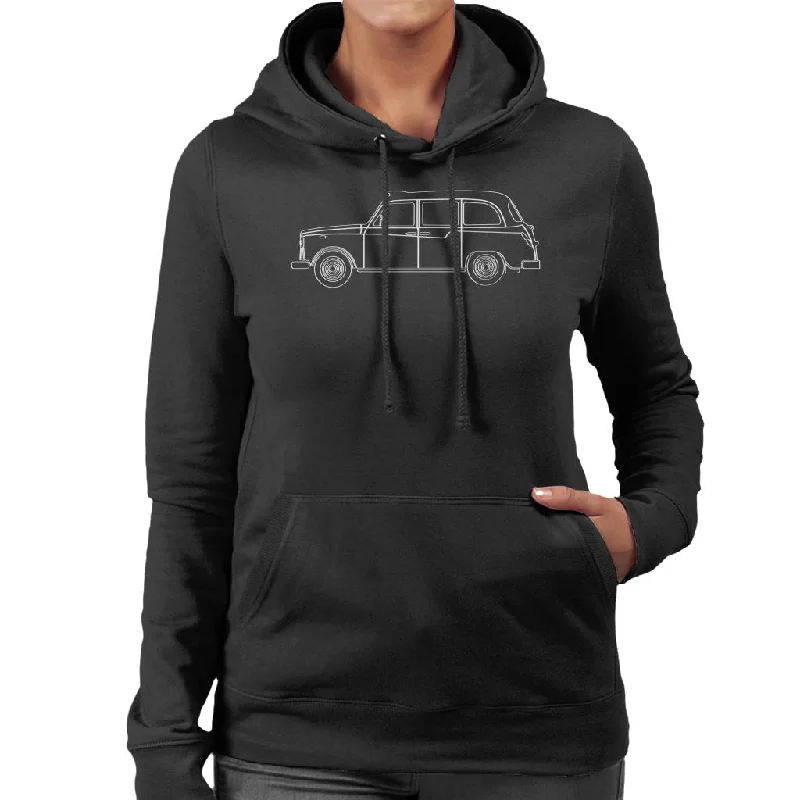 London Taxi Company TX4 Outline Women's Hooded Sweatshirt