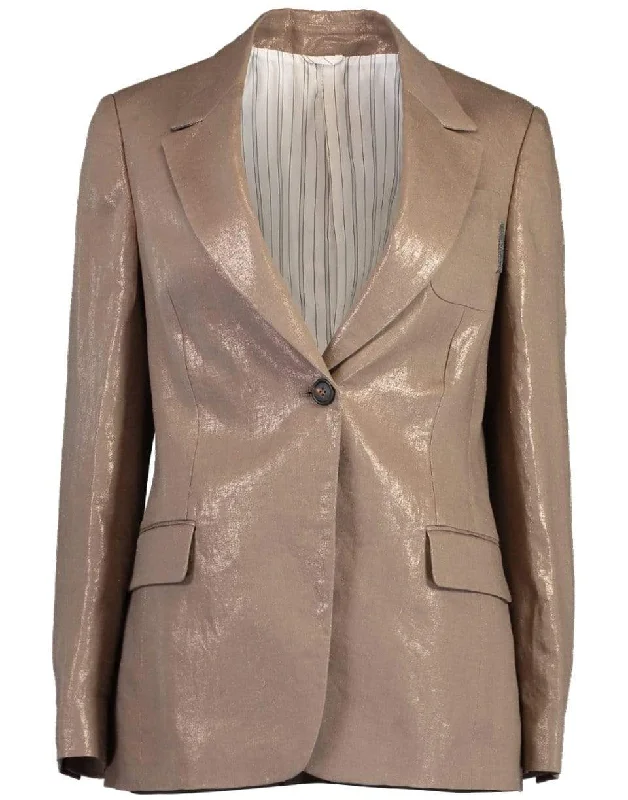 Metallic Linen Jacket