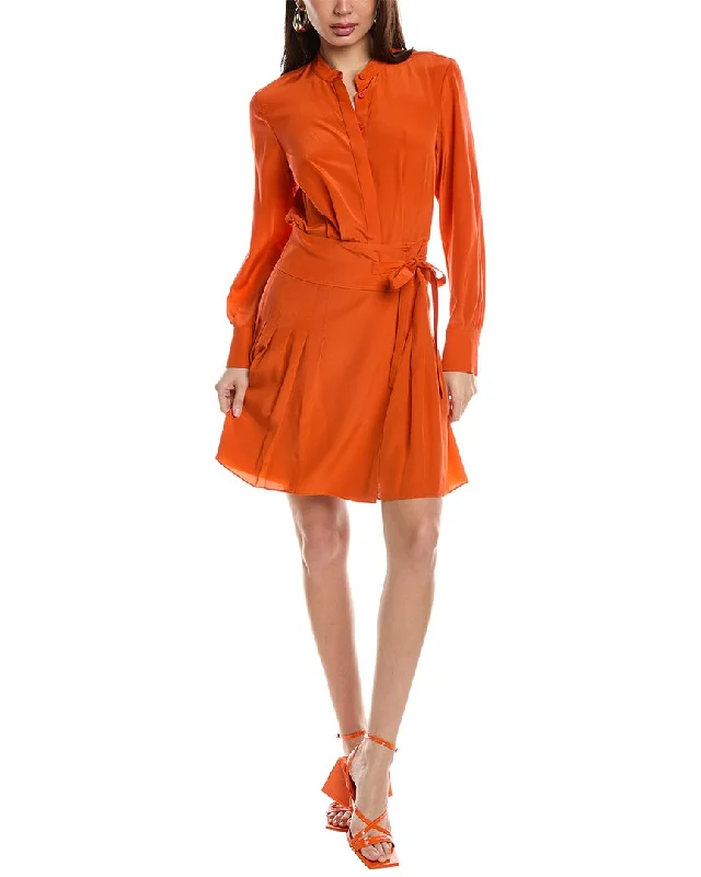 Jason Wu Pleated Silk Shirtdress