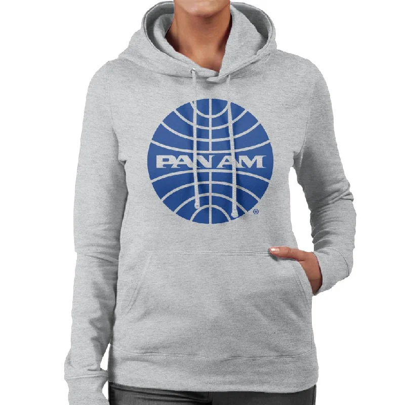 Pan Am Blue Outline Logo Women's Hooded Sweatshirt