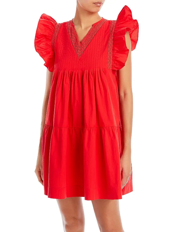 Womens Formal Pleated Mini Dress