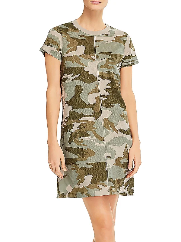 Womens Mini Printed T-Shirt Dress