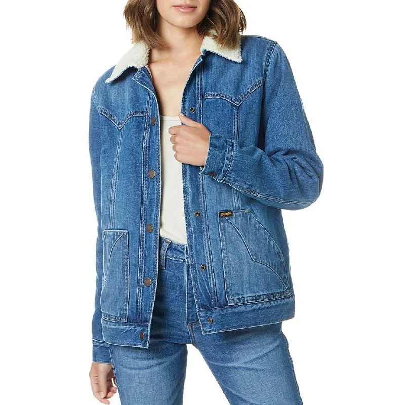 Wrangler Women's Sherpa Lined Denim Barn Jacket