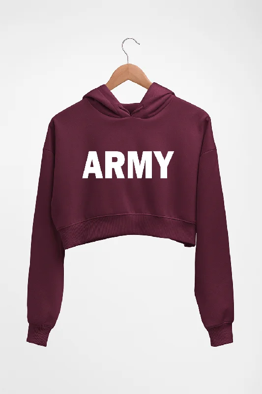 ARMY Crop HOODIE FOR WOMEN