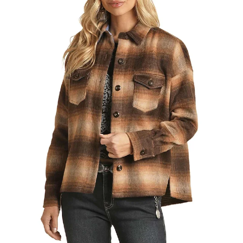 Rock & Roll Cowgirl Women's Plaid Shacket