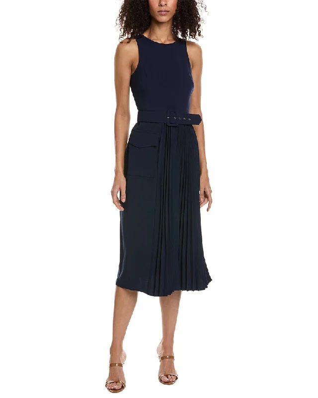 Taylor Stretch Crepe Sleeveless Midi Dress