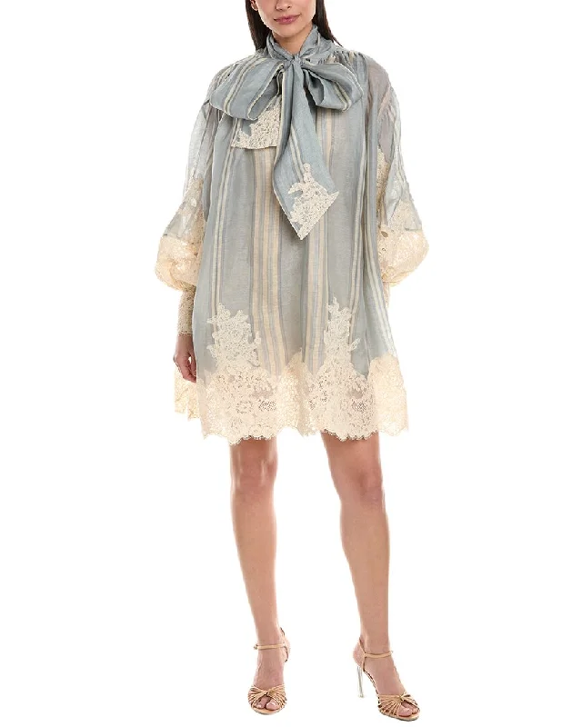 Zimmermann Lyrical Linen & Silk-Blend Mini Dress