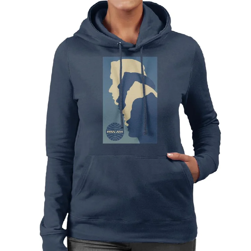 Pan Am Crew Silhouette Women's Hooded Sweatshirt