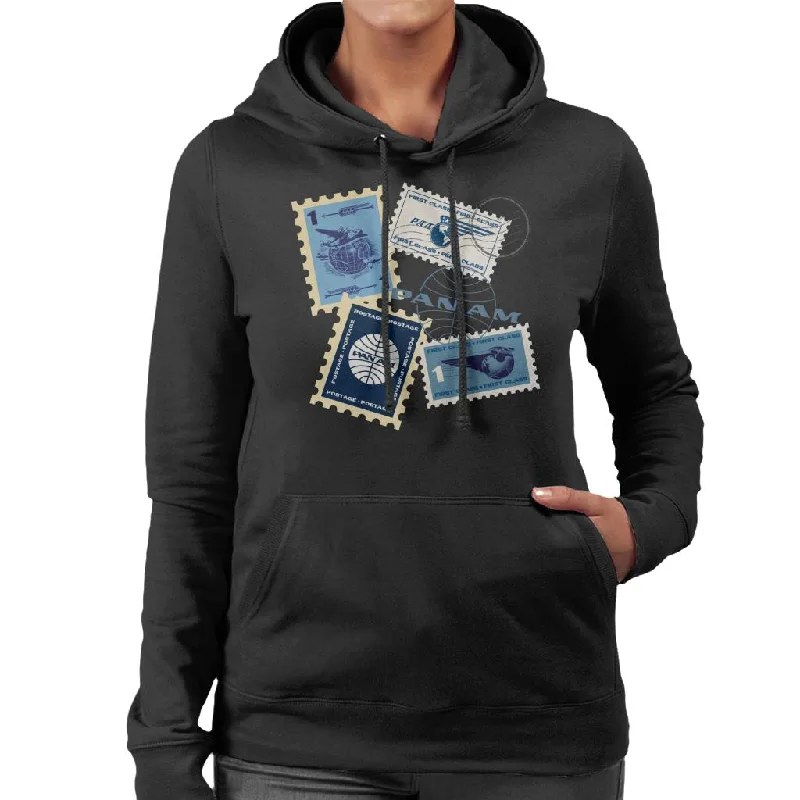 Pan Am Postage Stamps Montage Women's Hooded Sweatshirt