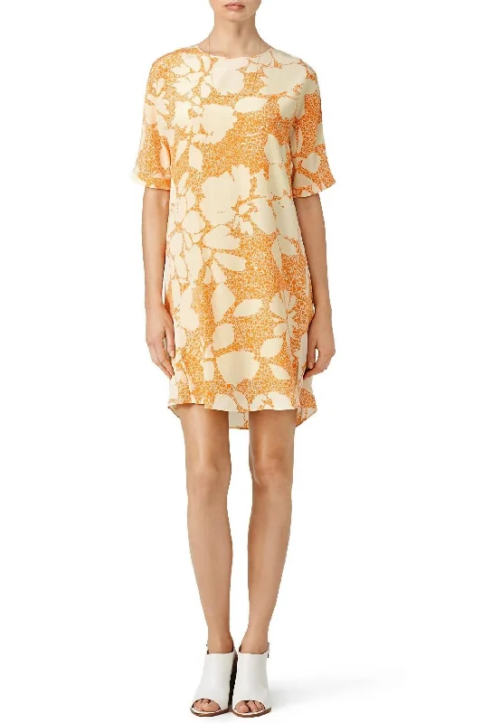 Floral Ondolina Dress In Orange