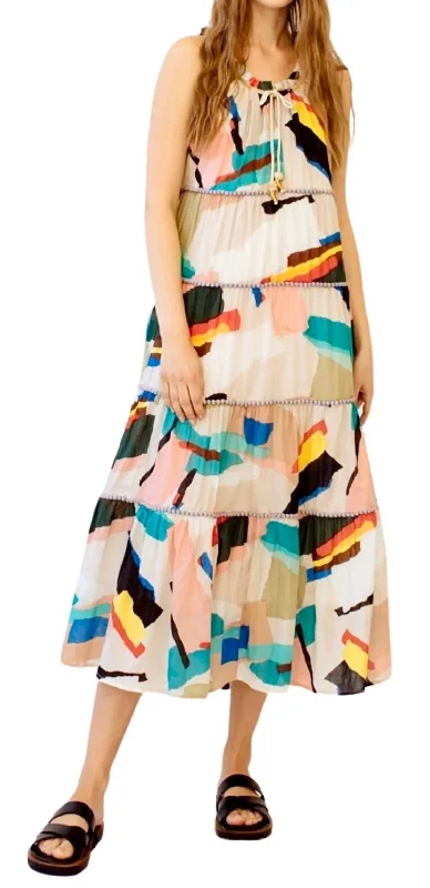 Pegasus Tropical Dress In Multi