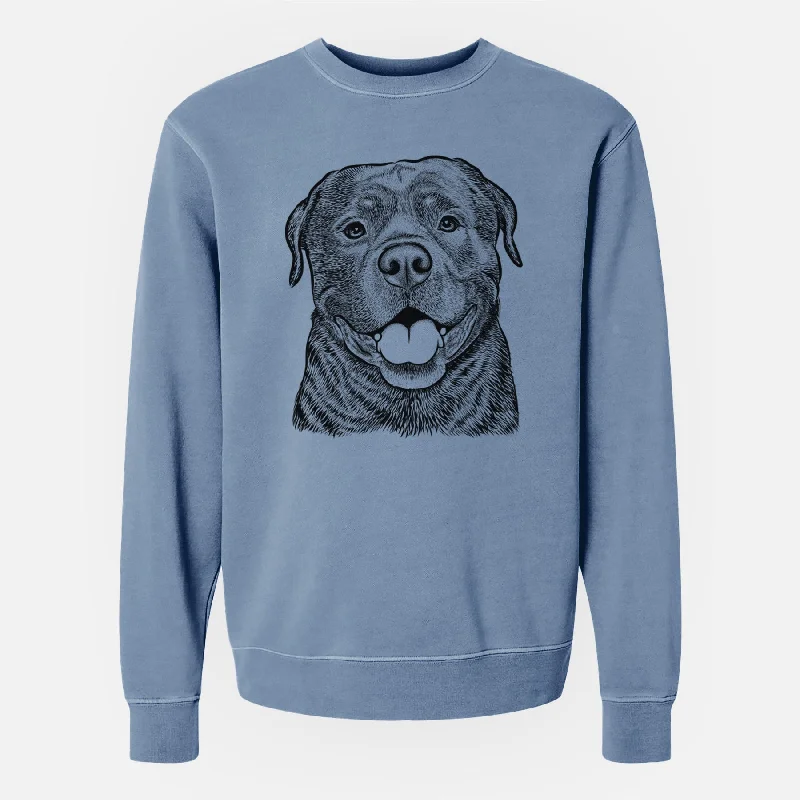 Bare Kojak the Rottweiler - Unisex Pigment Dyed Crew Sweatshirt