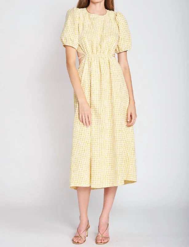 Kanika Midi Dress In Yellow