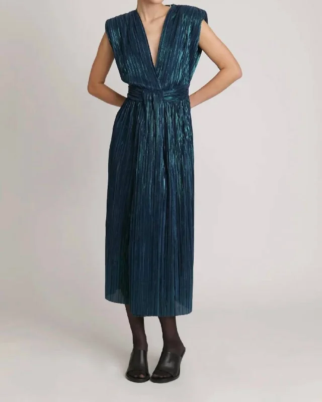 Donna Dress In Dark Ocean