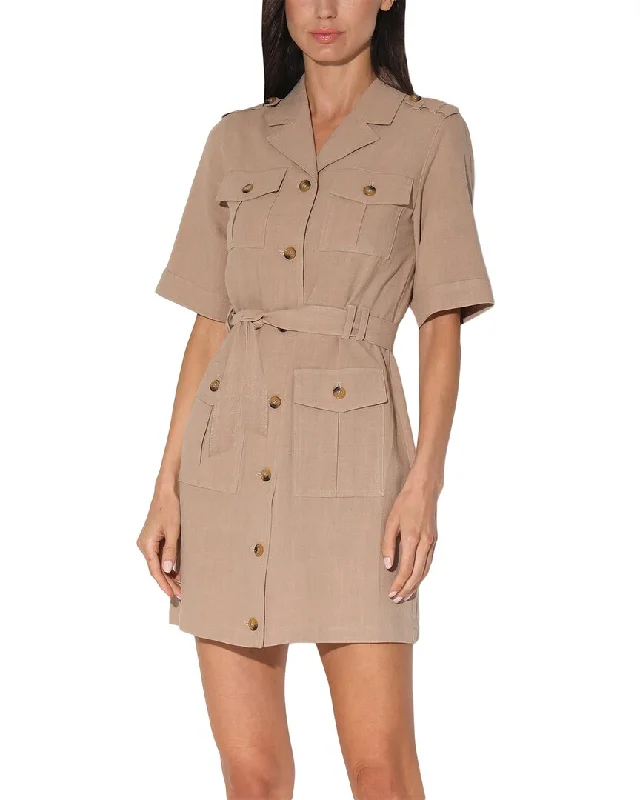 Walter Baker Kate Linen-Blend Mini Dress