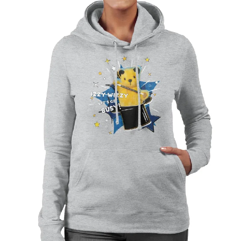 Sooty Top Hat Izzy Wizzy Let's Get Busy Women's Hooded Sweatshirt