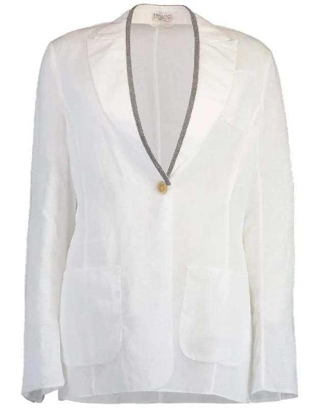 Monili Lapel Cotton Jacket