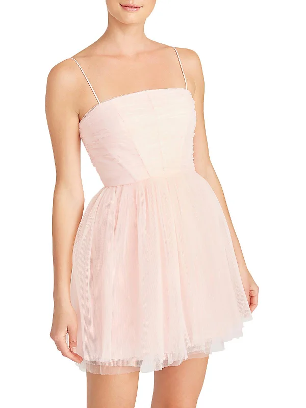 Womens Tulle Mini Fit & Flare Dress