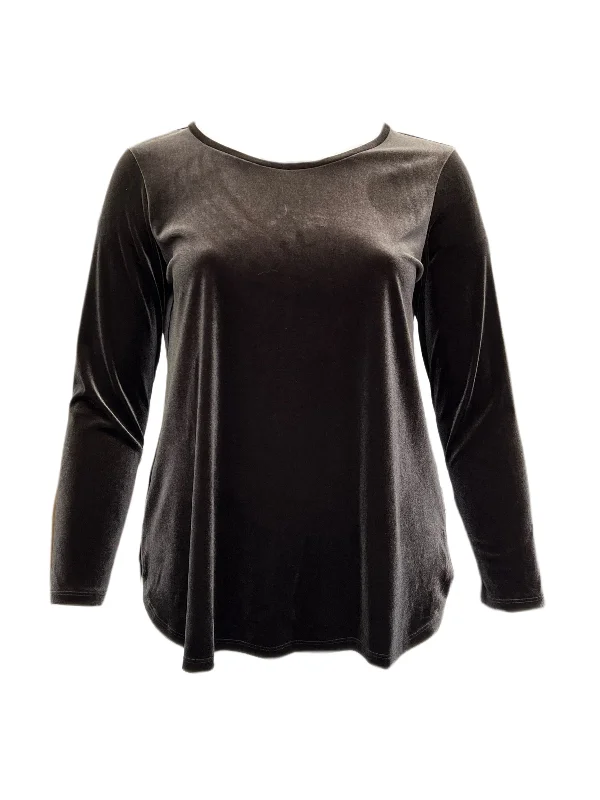 Marina Rinaldi Women's Black Ohio Velour Sweatshirt NWT