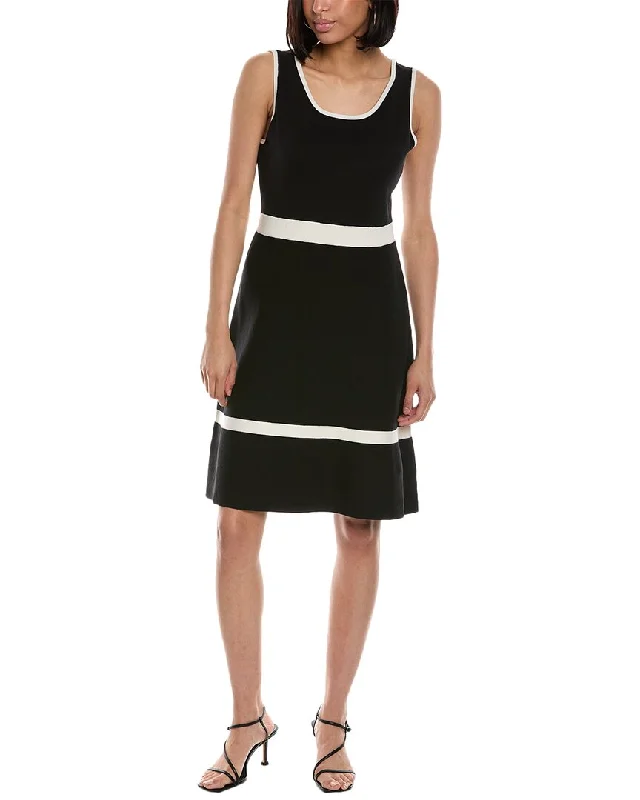 Anne Klein Sleeveless Fit & Flare Sweaterdress