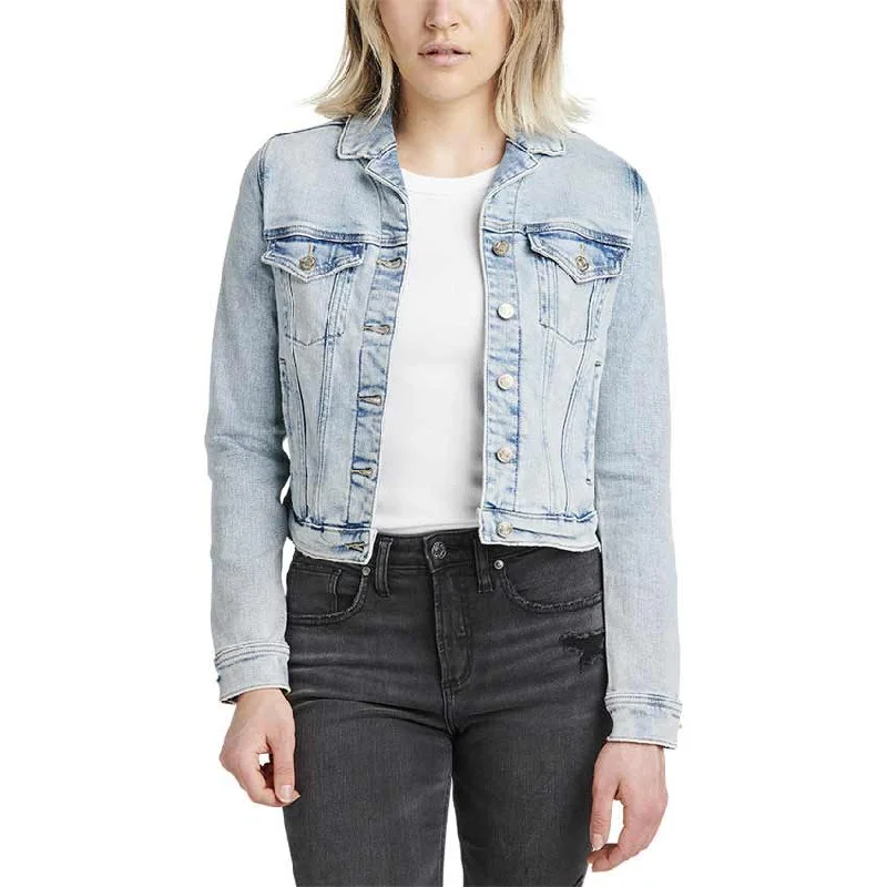 Silver Jeans Women's Fitted Cropped Jean Jacket