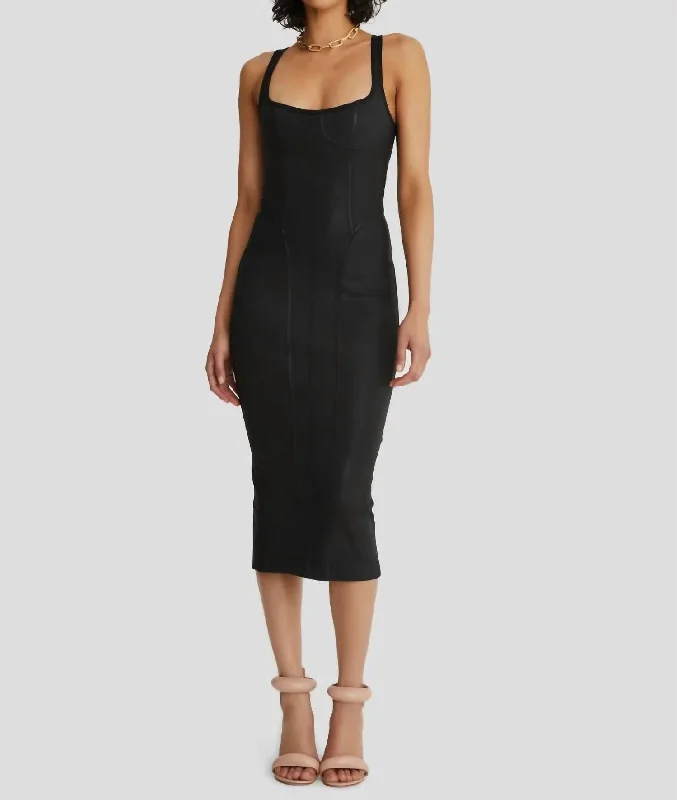 Anouk Dress In Black Wax