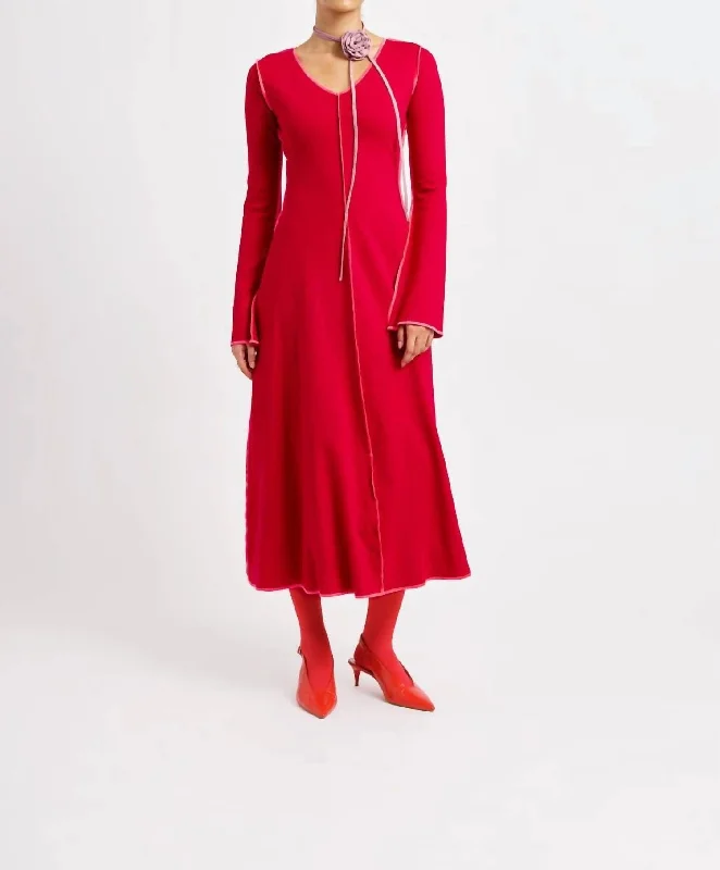 Clara Dress In Red