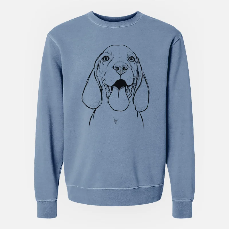 Bare Bodi the Vizsla - Unisex Pigment Dyed Crew Sweatshirt