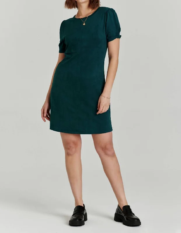 Demi Short Sleeve Dress In Spruce