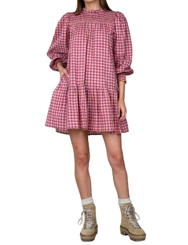 Lucy Dress In Big Sky Plaid