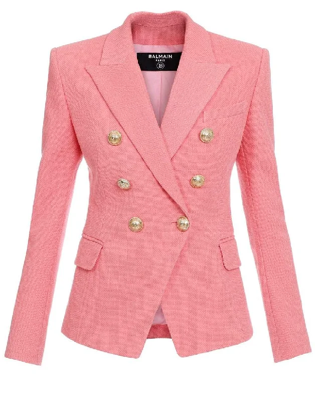 Pink Cotton Blazer