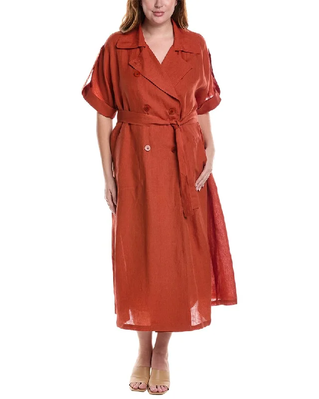 Marina Rinaldi Plus Driver Linen Trench Dress