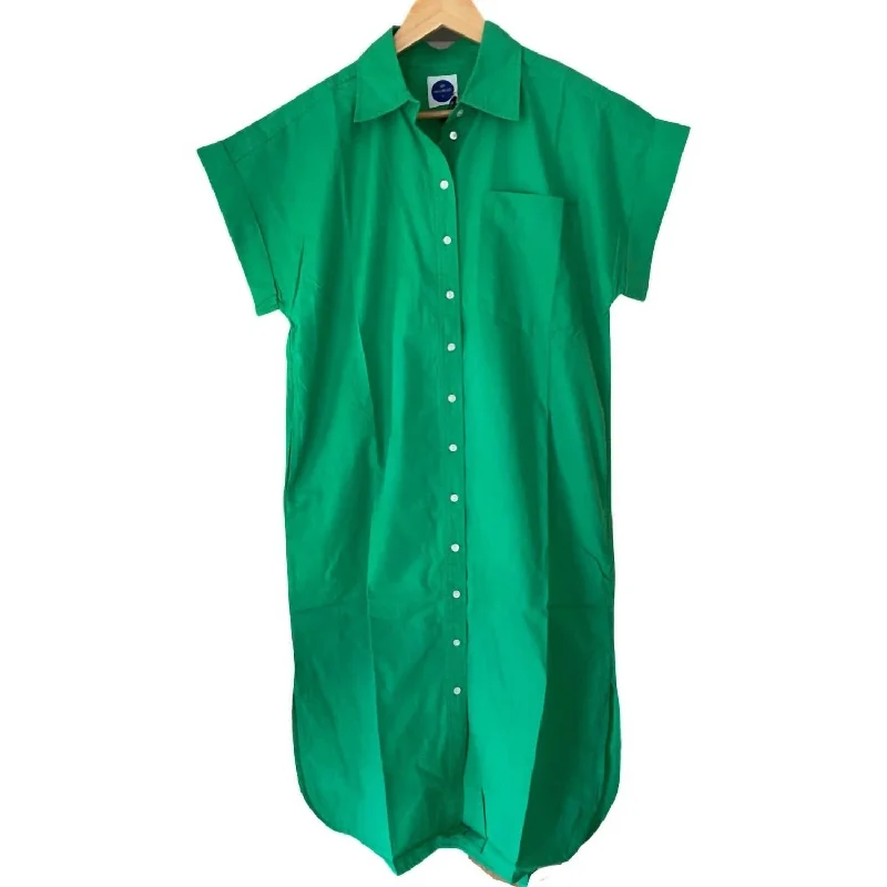 Blake Long Utility Dress In Green