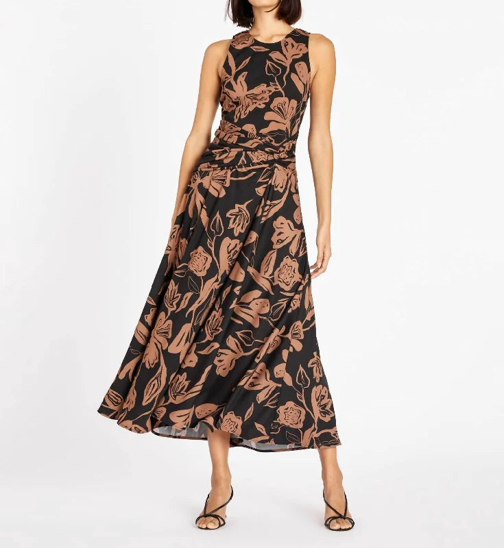 Christine Dress In Black/bronze