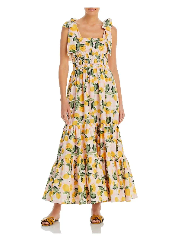 Evita Womens Printed Long Maxi Dress