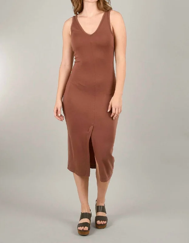 Serpentine Dress In Terra Cotta