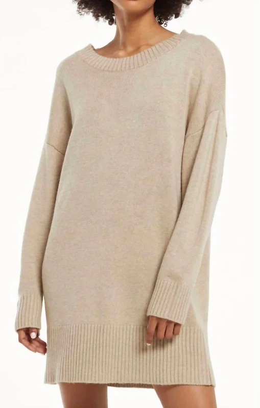 Baldwin Sweater Dress In Oatmeal