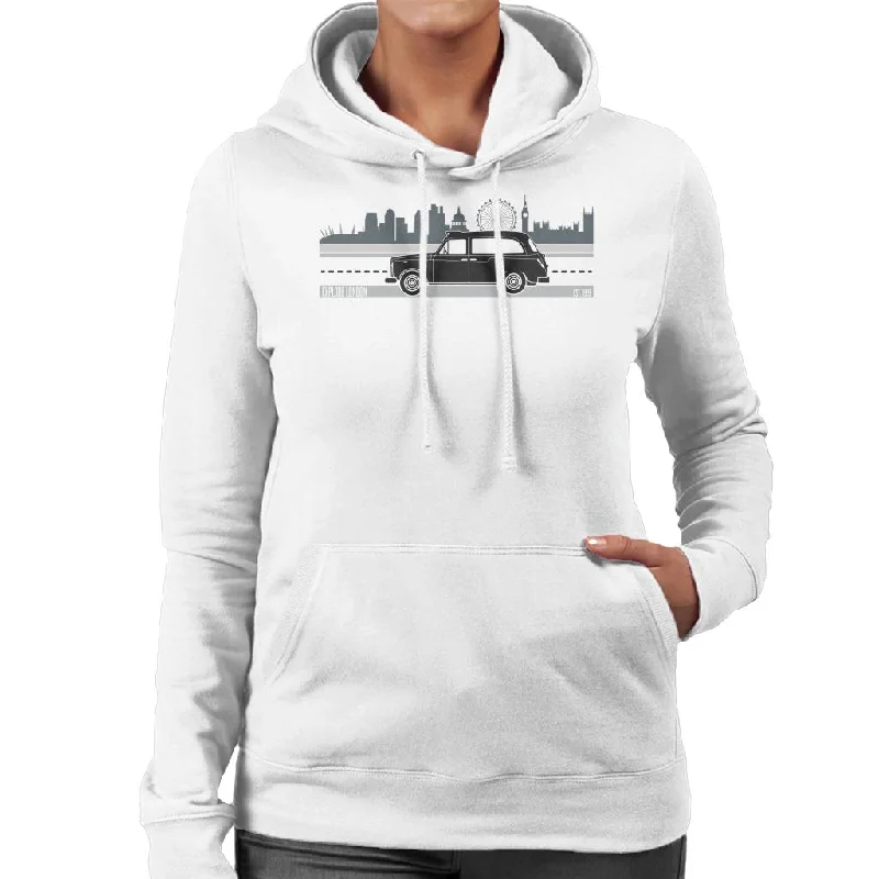 London Taxi Company TX4 Driving Along The City Women's Hooded Sweatshirt