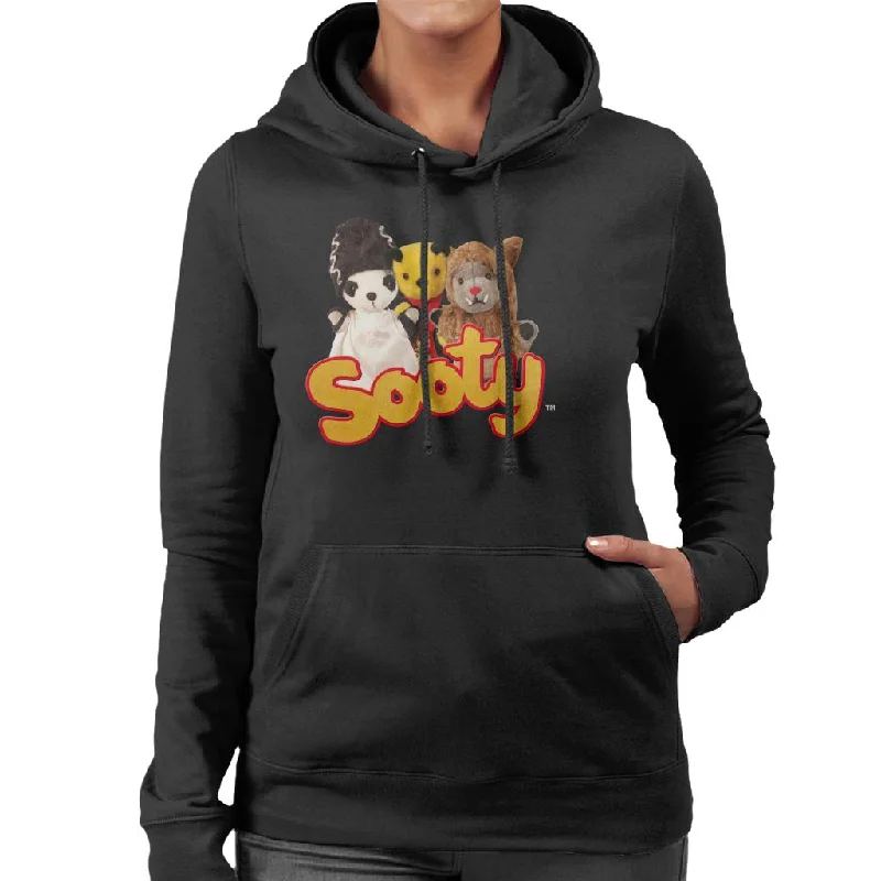 Sooty Halloween Spooky Trio Women's Hooded Sweatshirt