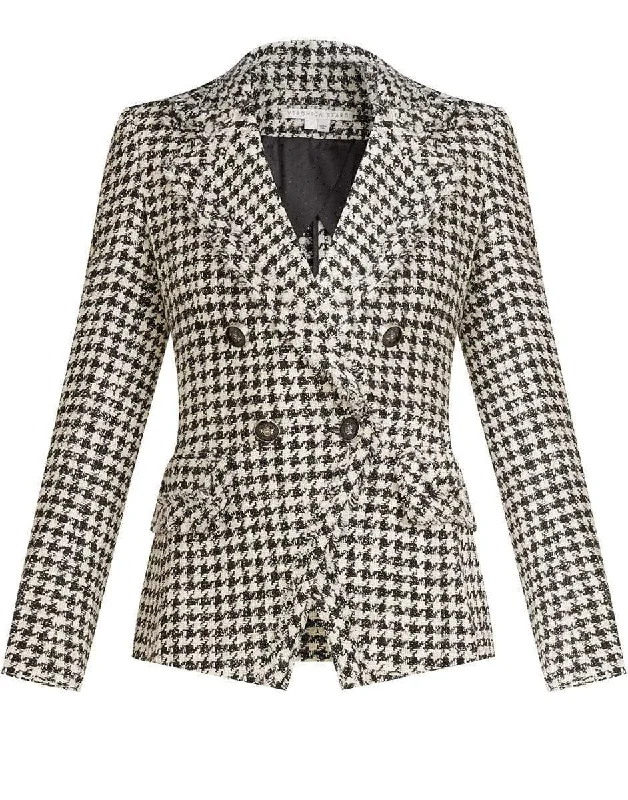 Taja Houndstooth Tweed Jacket