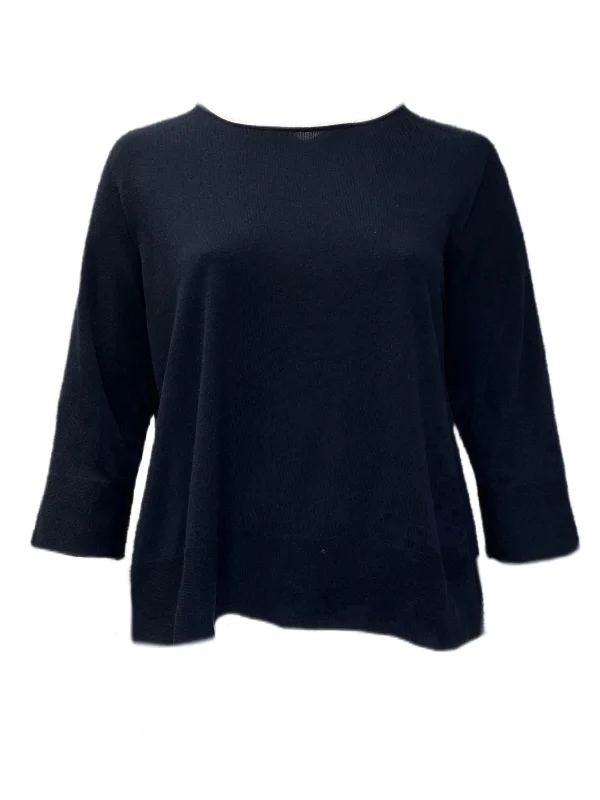 Marina Rinaldi Women's Navy Arabesca Sweater Size XL NWT