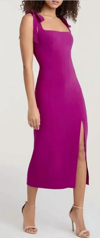 Flynn Dress In Vibrant Plum