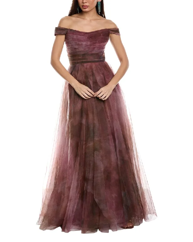 Rene Ruiz Off-The-Shoulder Gown