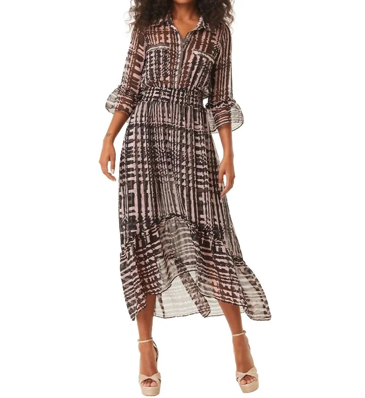 Ofelia Dress In Holiday Abstraction