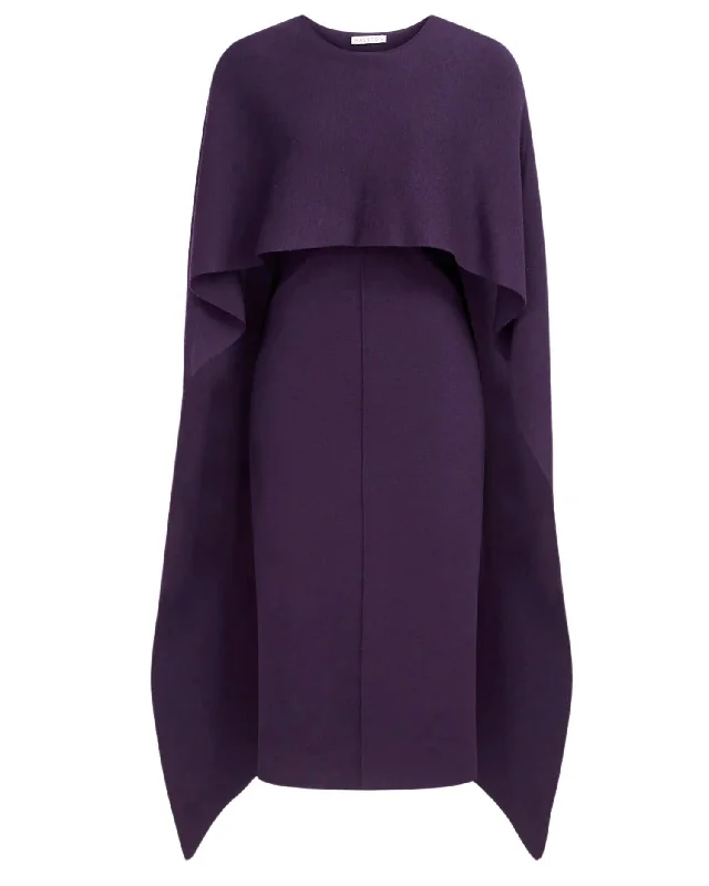 Amal Sweater Dress In Wool In Purple